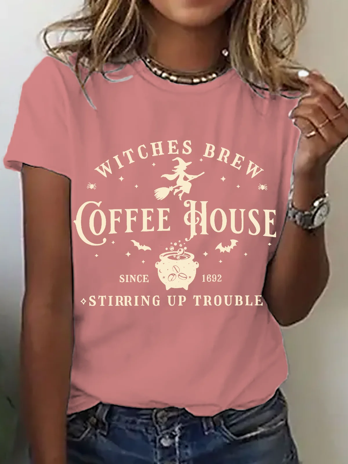 Women's Halloween Salem Witches Coffee T-Shirt