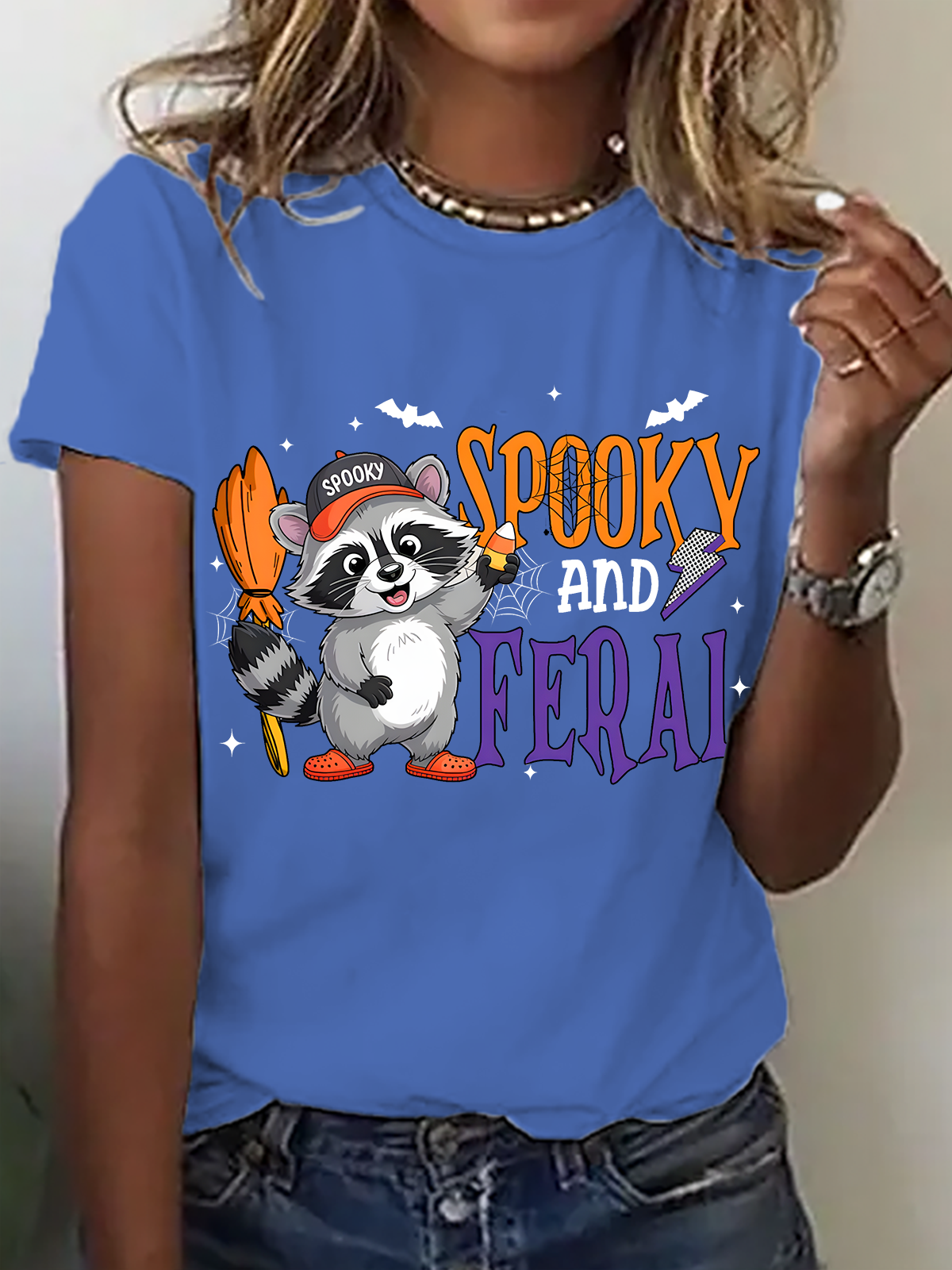 Women's Spooky and Feral Halloween T-Shirt