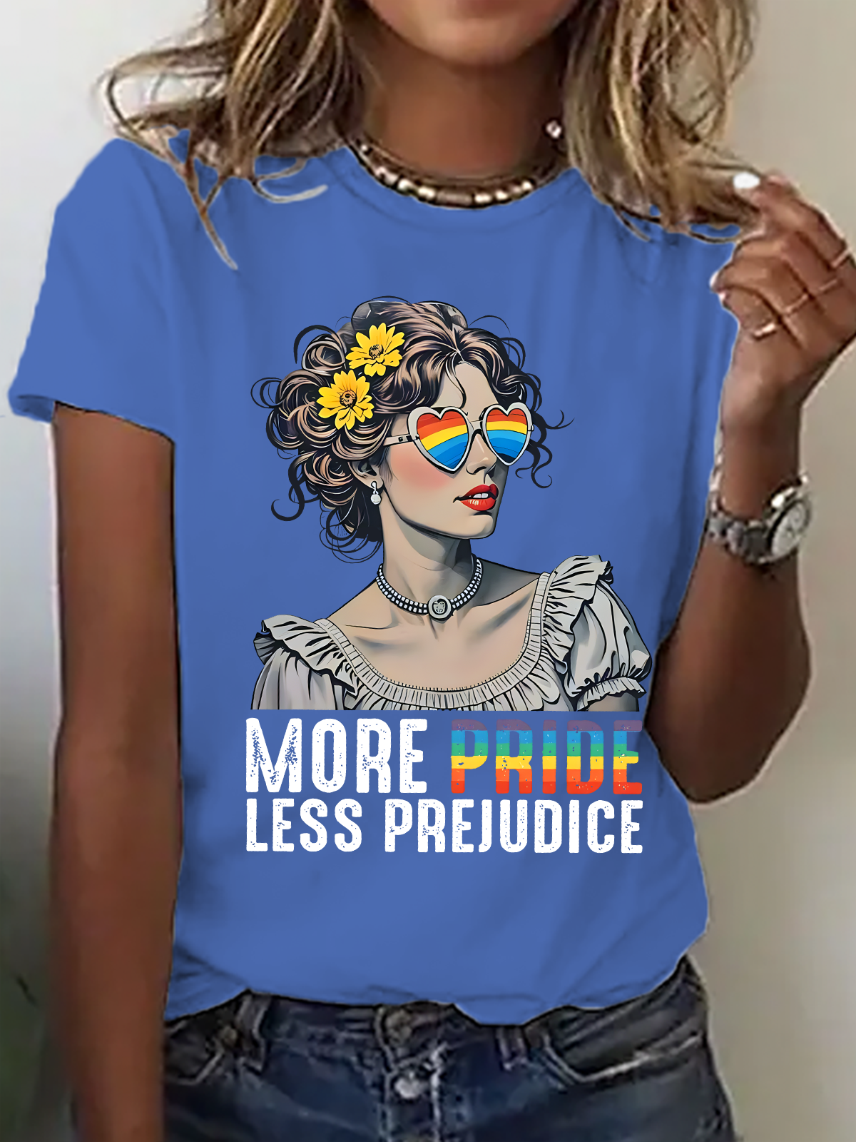 Women's More Pride Less Prejudice LGBTQ T-Shirt