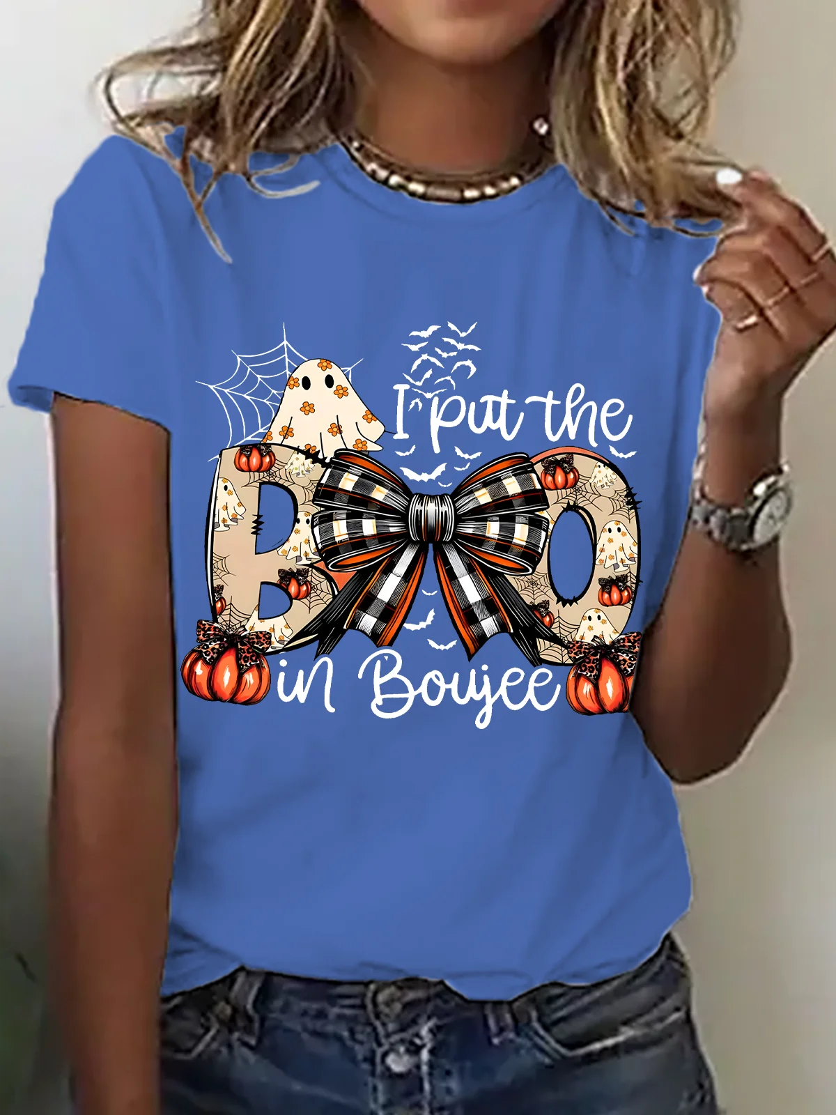 Women's I Put The Boo in Boujee Halloween T-Shirt