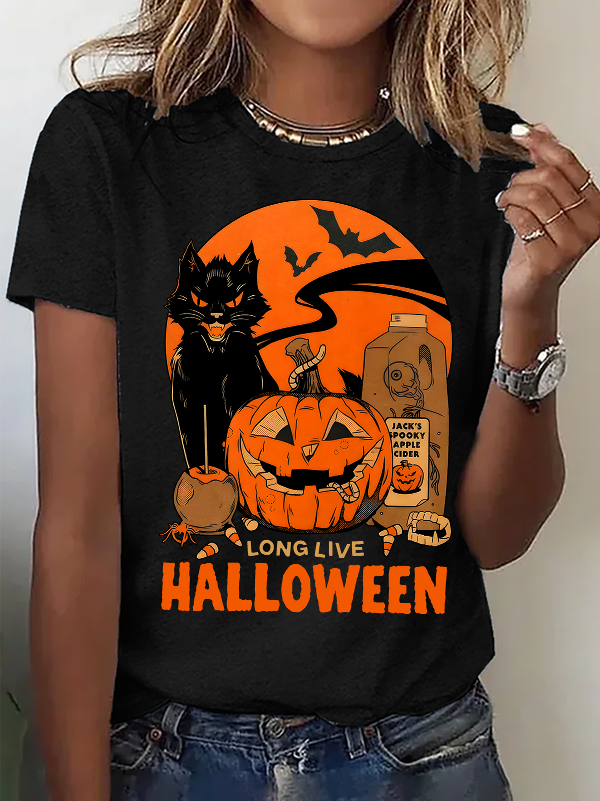Women's Retro Halloween Horror Season T-Shirt
