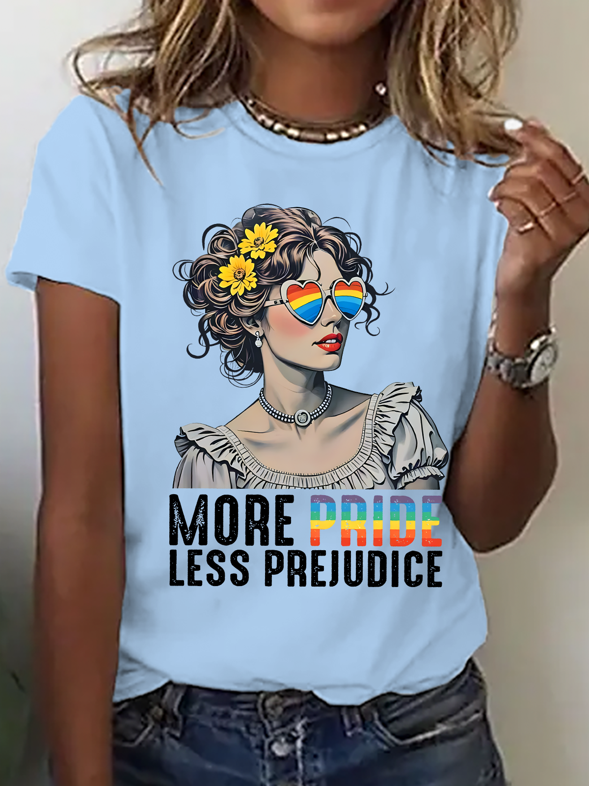 Women's More Pride Less Prejudice LGBTQ T-Shirt