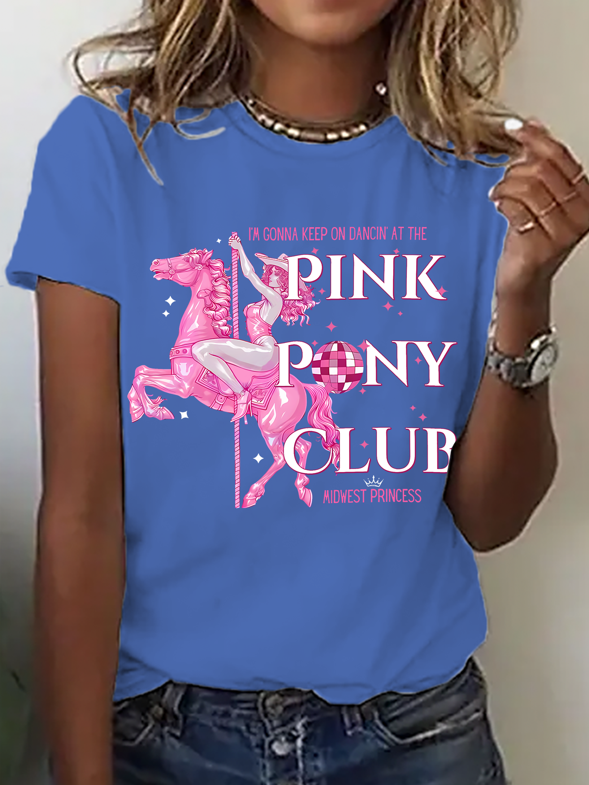 Women's  Im Gonna Keep On Dancin At The Pink Pony Club Shirt