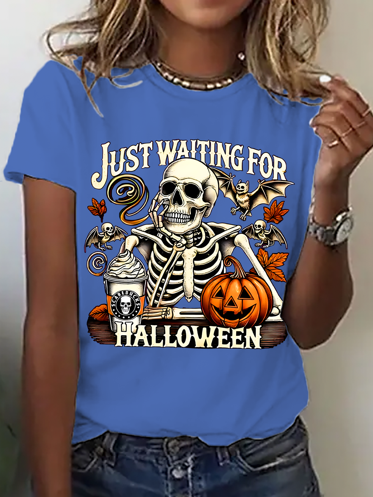 Women's Just Waiting for Halloween T-Shirt