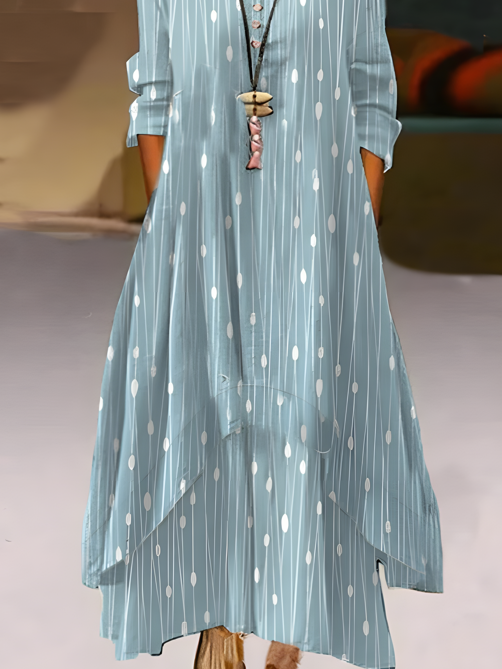 Women's Long Dress Casual Retro Design Print Fashion Modern Daily Beach Weekend