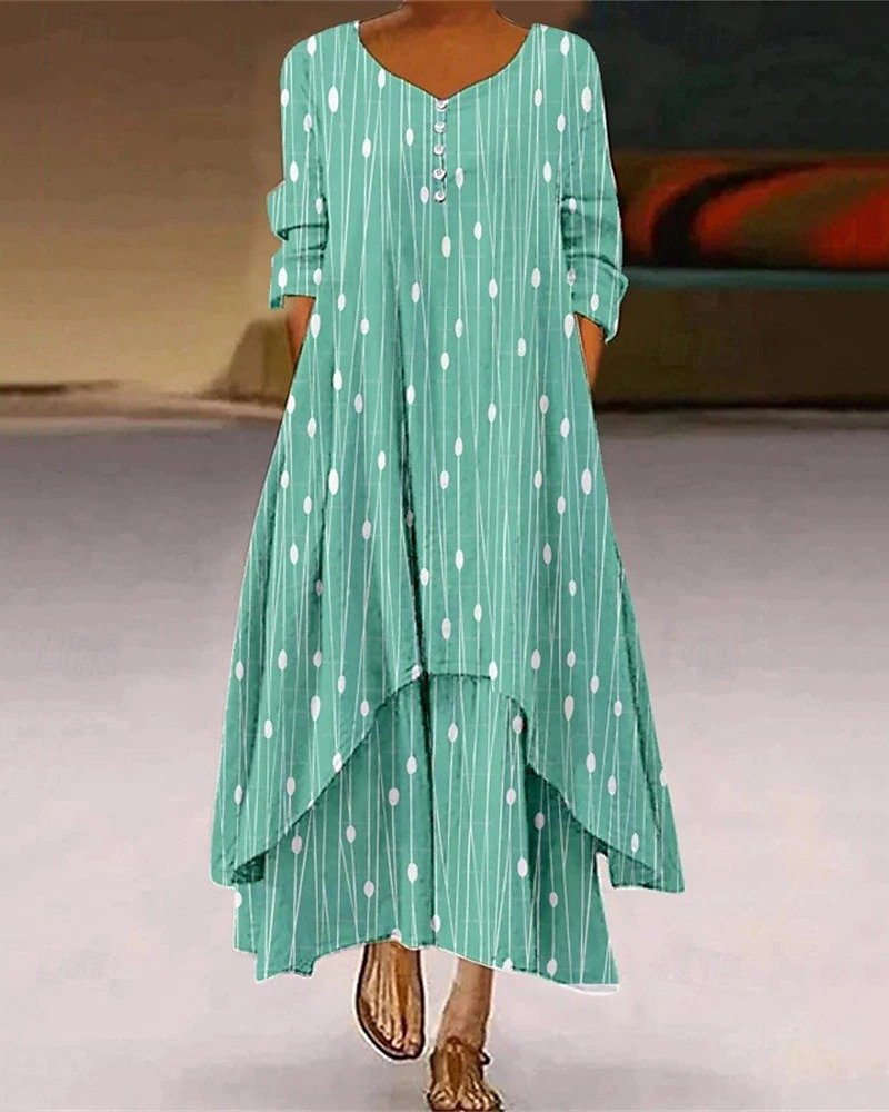 Women's Long Dress Casual Retro Design Print Fashion Modern Daily Beach Weekend