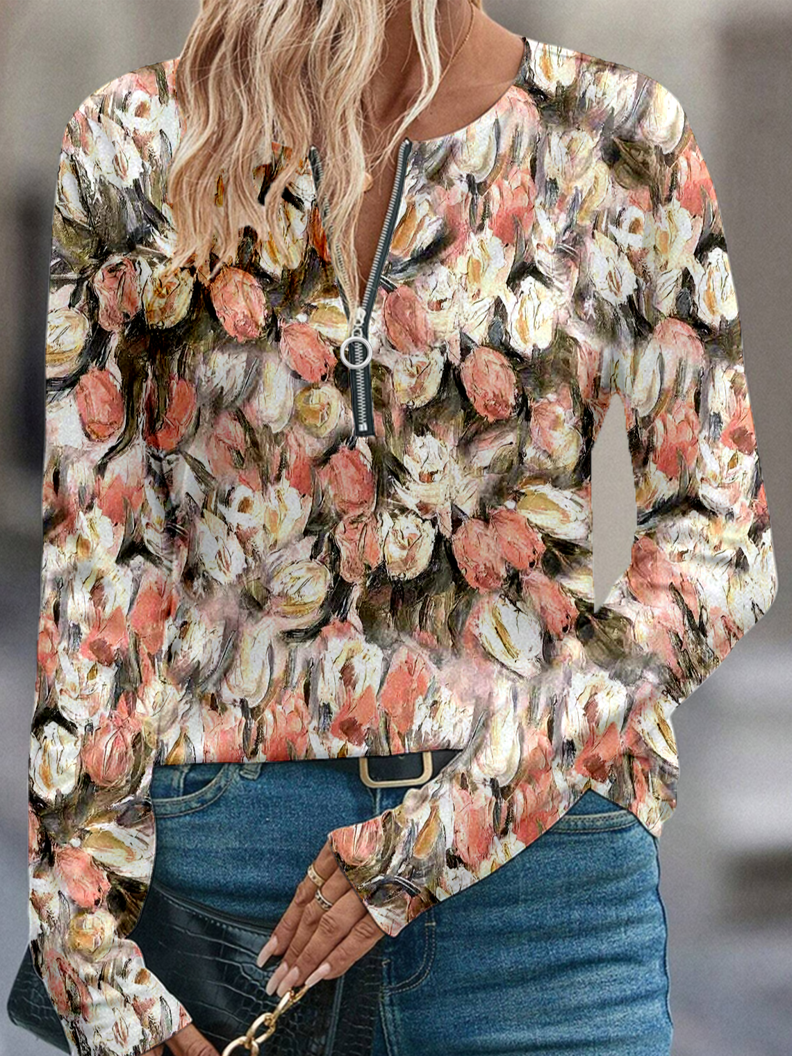 Women's Artistic Floral Pattern Long Sleeve T-shirt Fashion Modern Daily Weekend