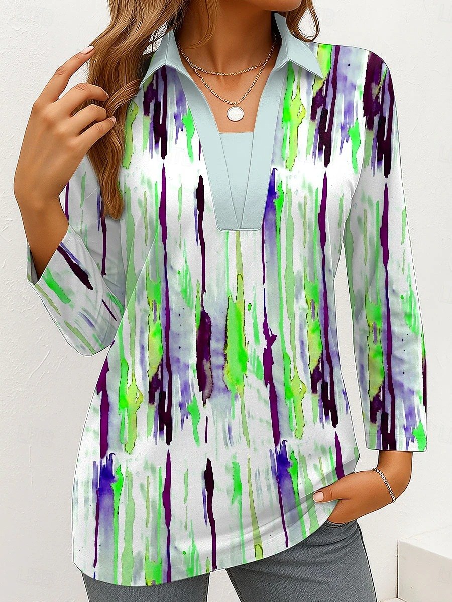 Women's Art Pattern Shirt Fashionable Modern Everyday Weekend