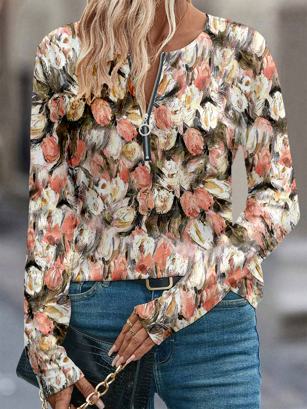 Women's Artistic Floral Pattern Long Sleeve T-shirt Fashion Modern Daily Weekend