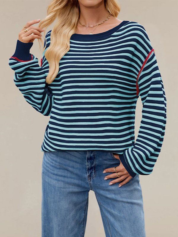 Split Joint Simple Wool/Knitting Loose Sweater