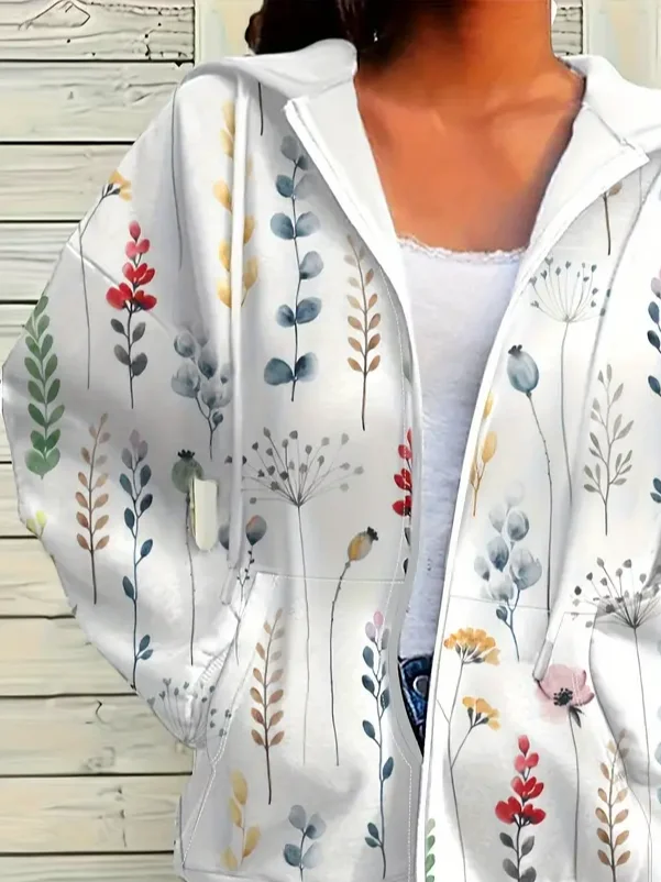 Casual Hoodie Regular Fit Printing Jacket