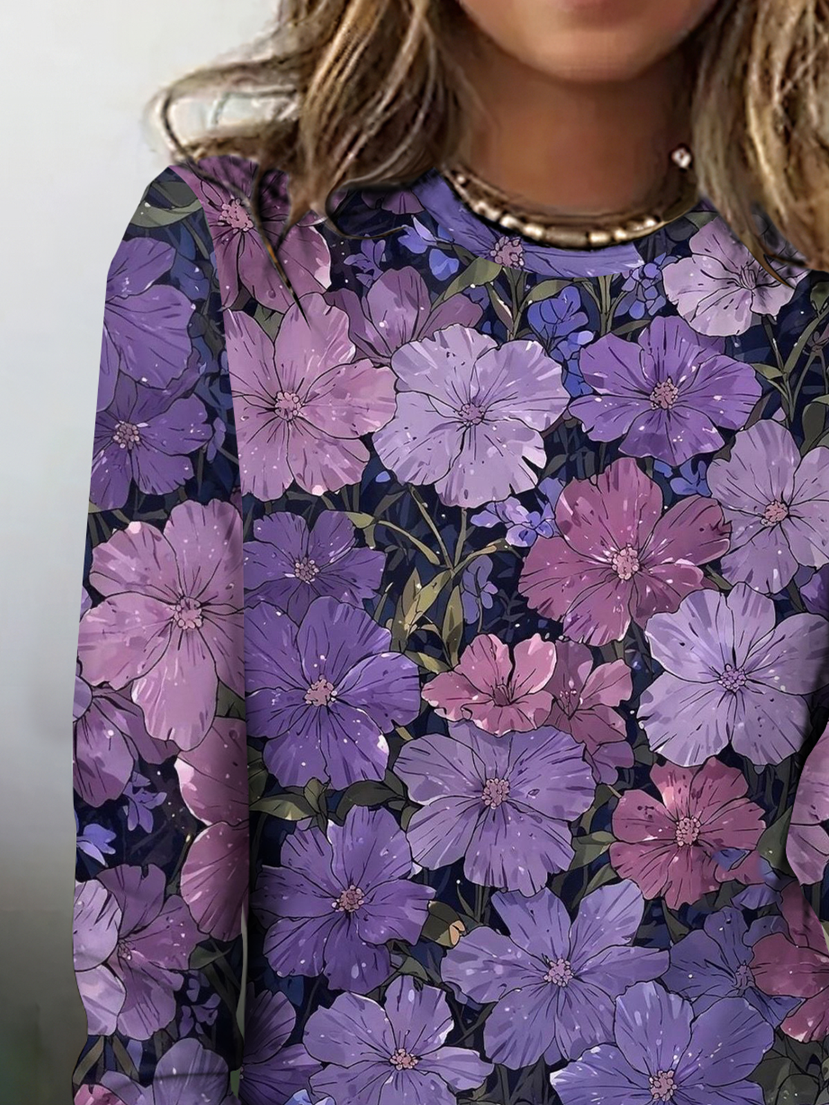 Floral Crew Neck Casual Regular Fit T-Shirt