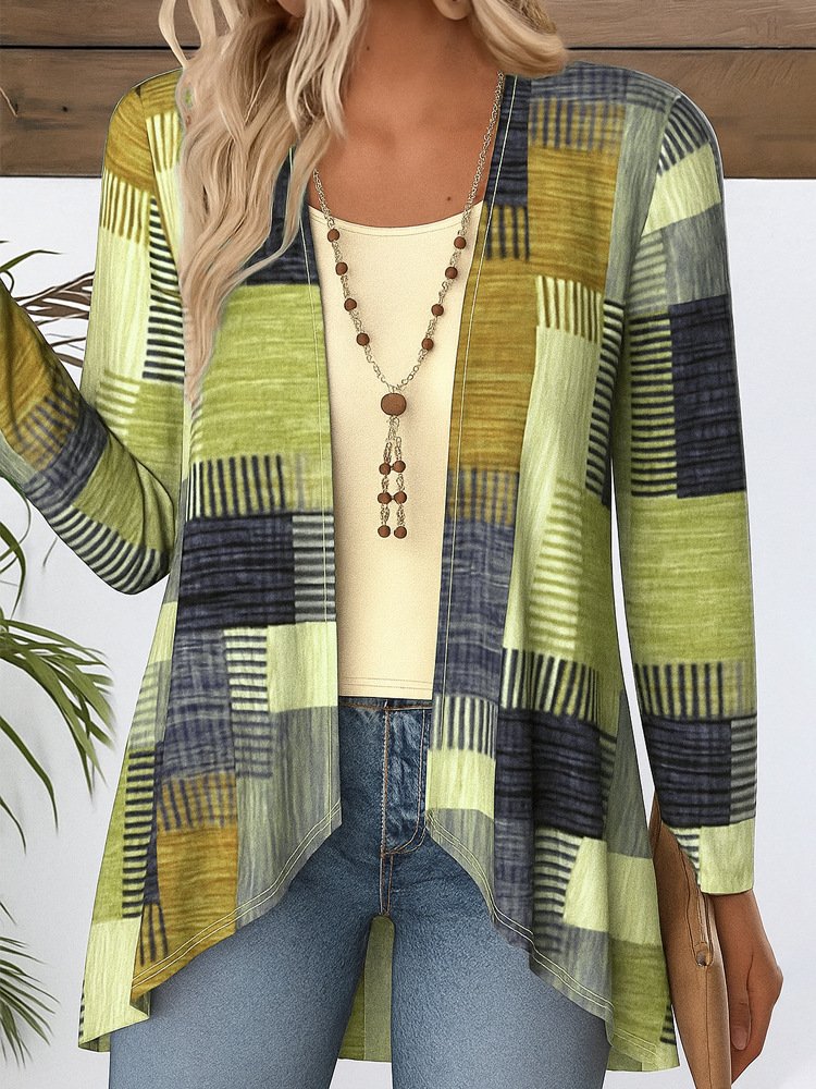 Regular Fit Casual Color Block Blouse