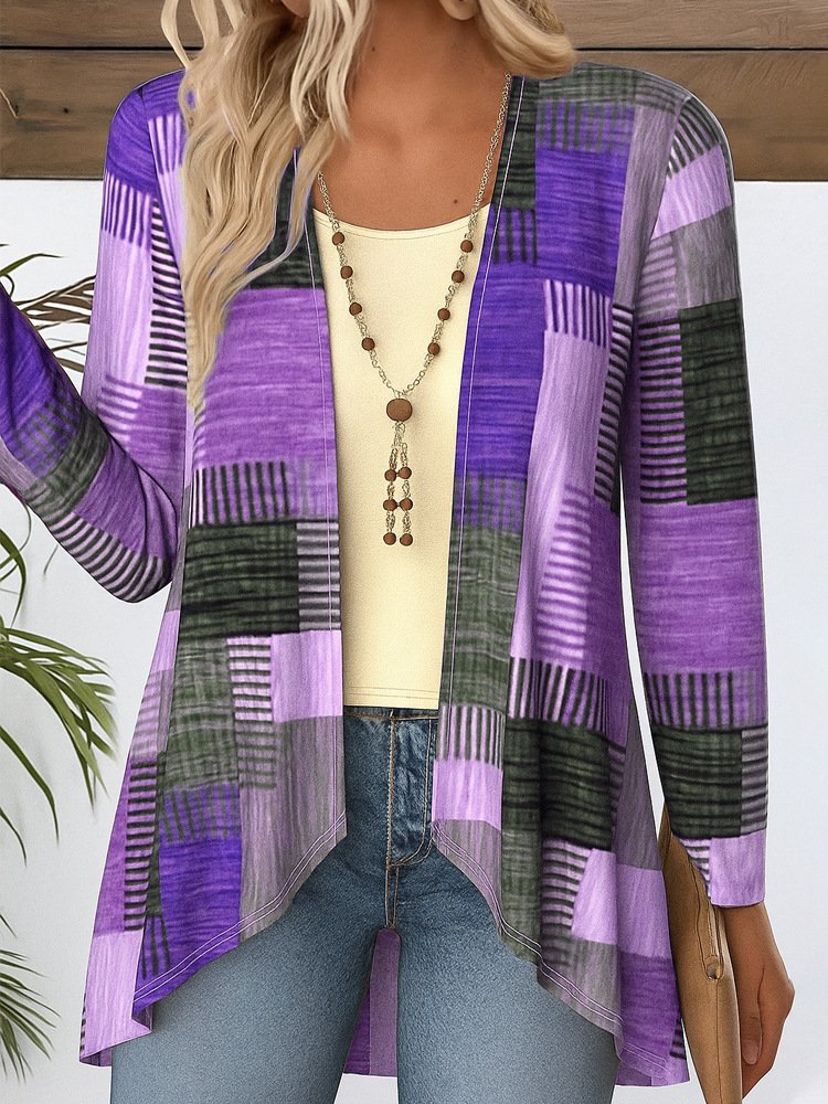 Regular Fit Casual Color Block Blouse