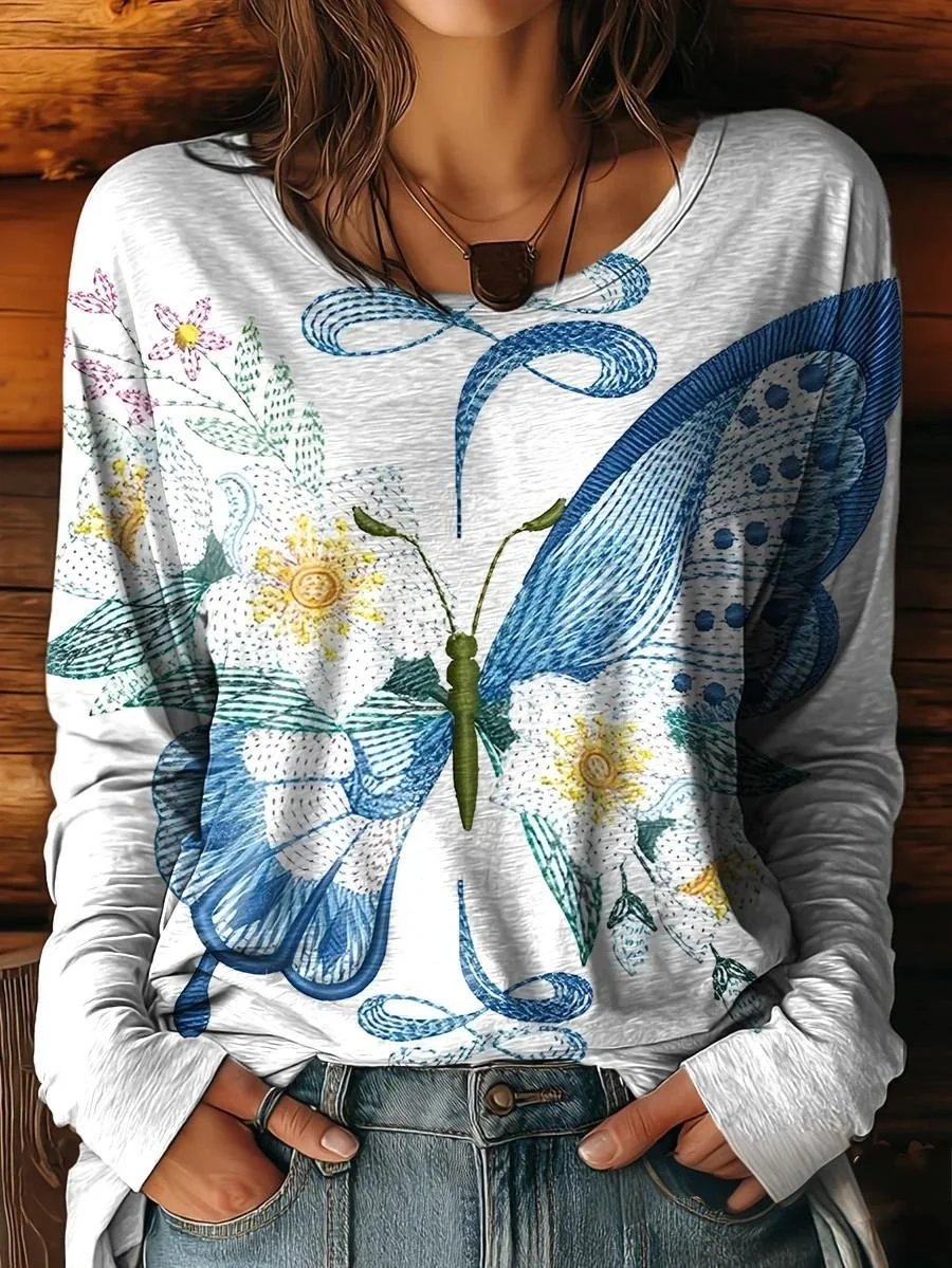 Women's Retro Graphic T-shirt Casual Comfort Regular Loose Top