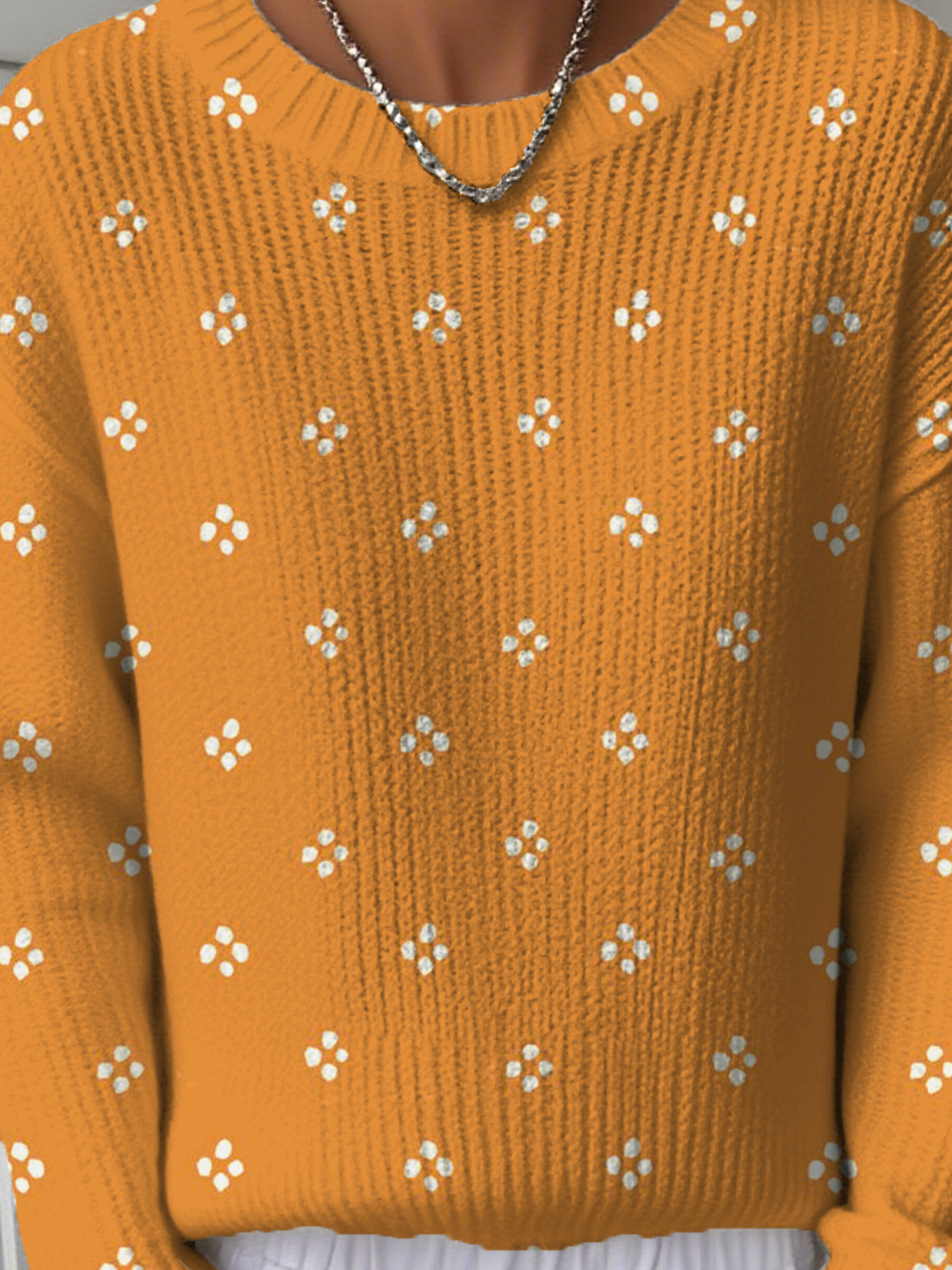 Women's Autumn Pattern Crewneck Sweater Casual Comfort Regular Pullover Sweatshirt