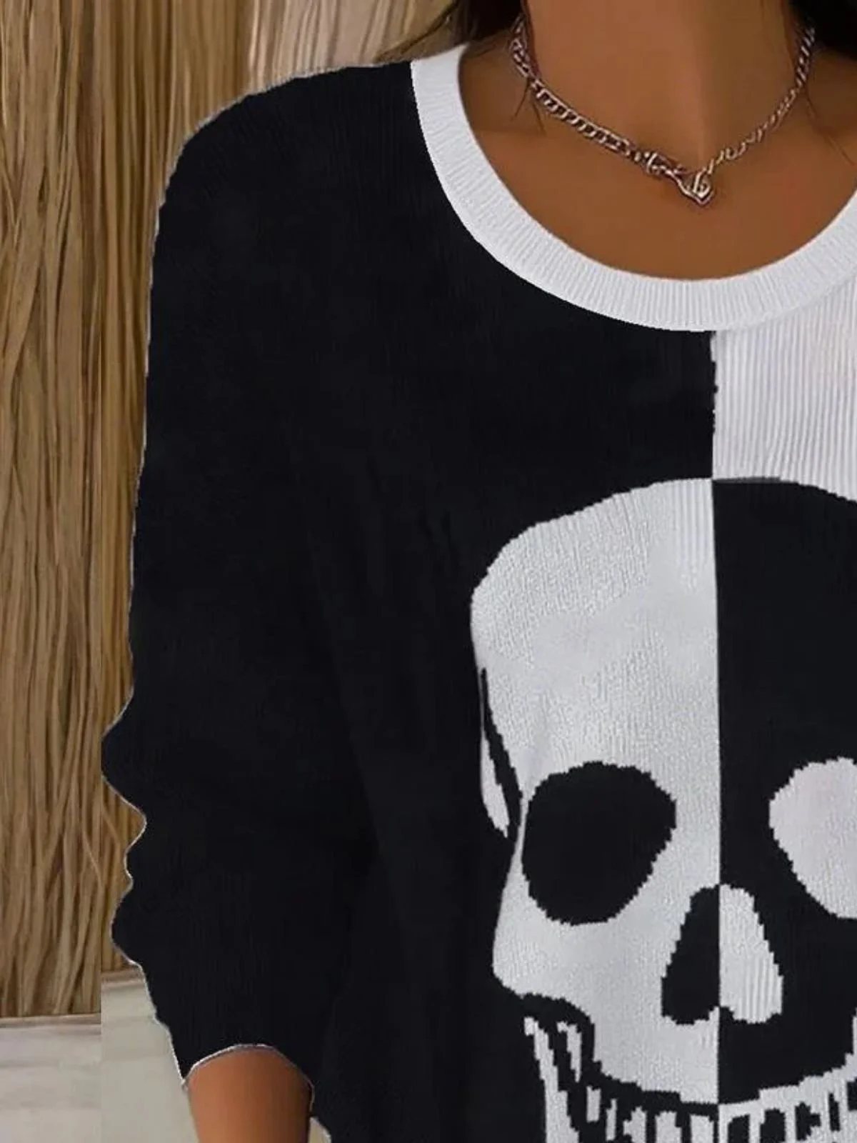 Vintage Crew Neck Cotton Sweater