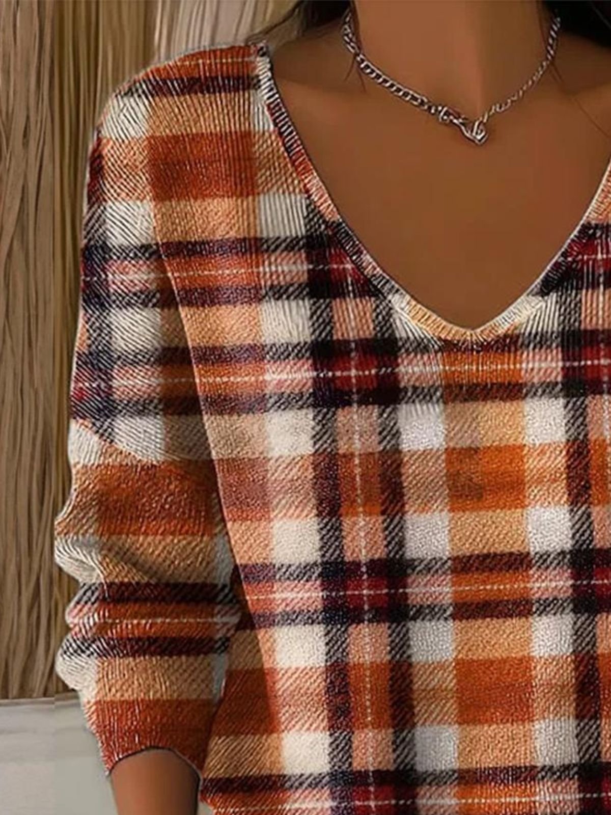 V Neck Casual Sweater