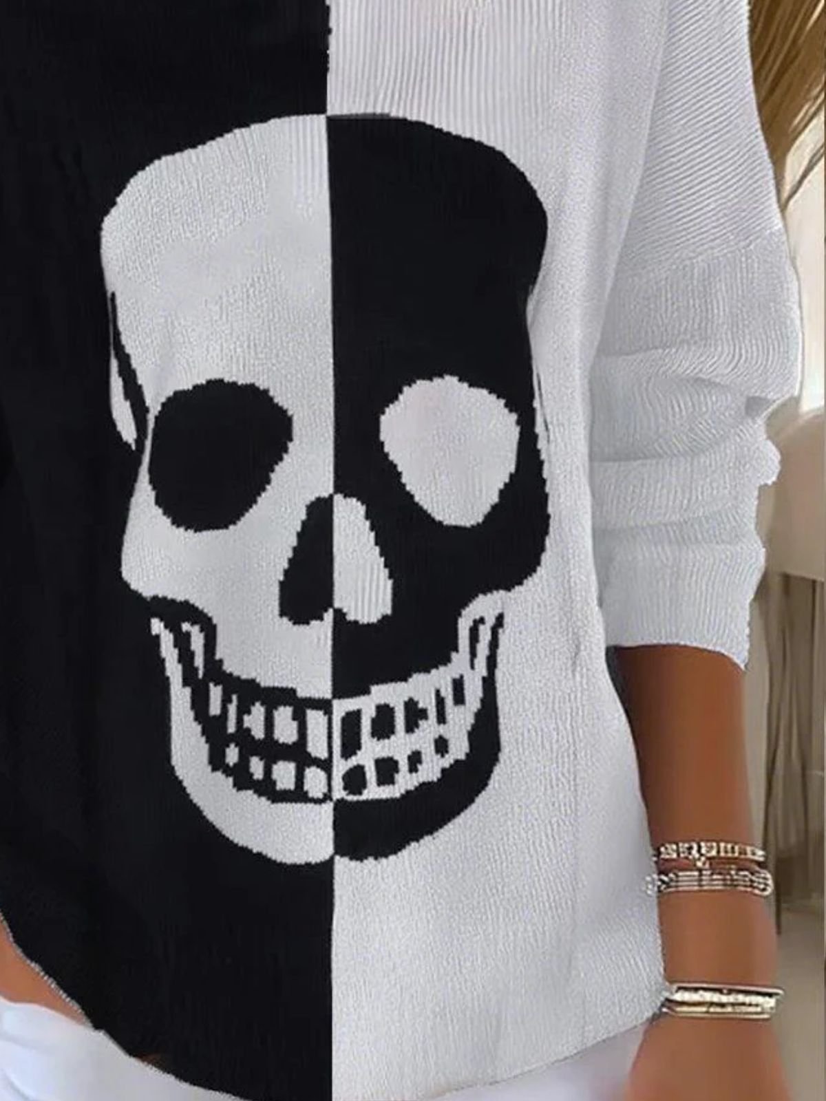 Vintage Crew Neck Cotton Sweater