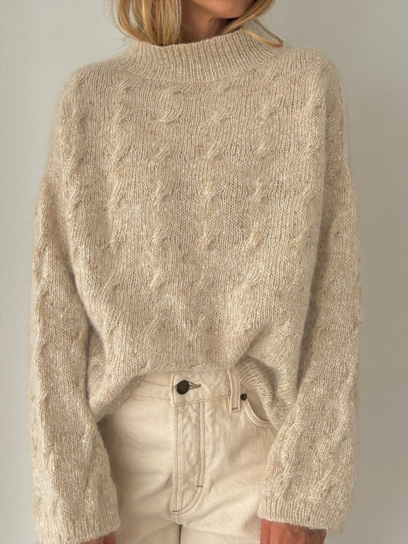 Plain Casual Crew Neck Sweater