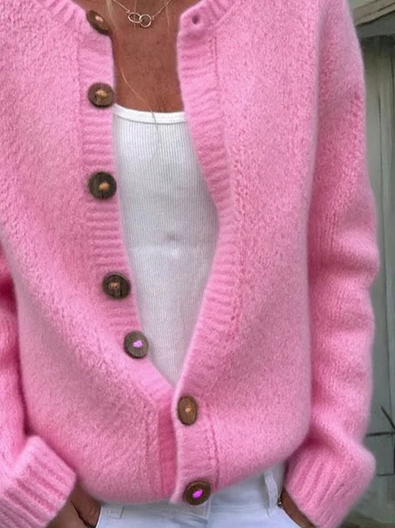 Women's Casual Long Sleeve Button Cardigan Sweater