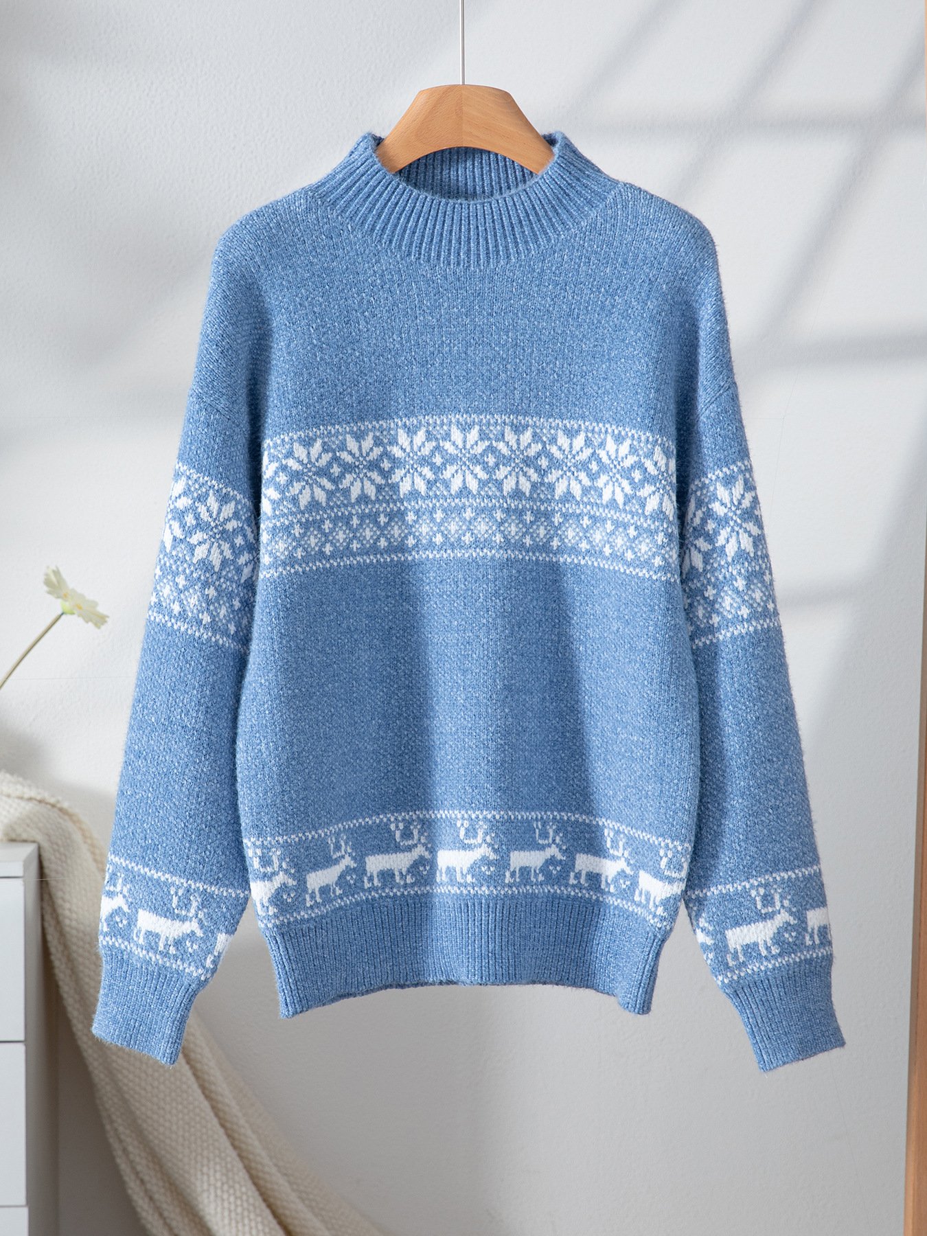 Crew Neck Casual Regular Fit Color Block Sweater