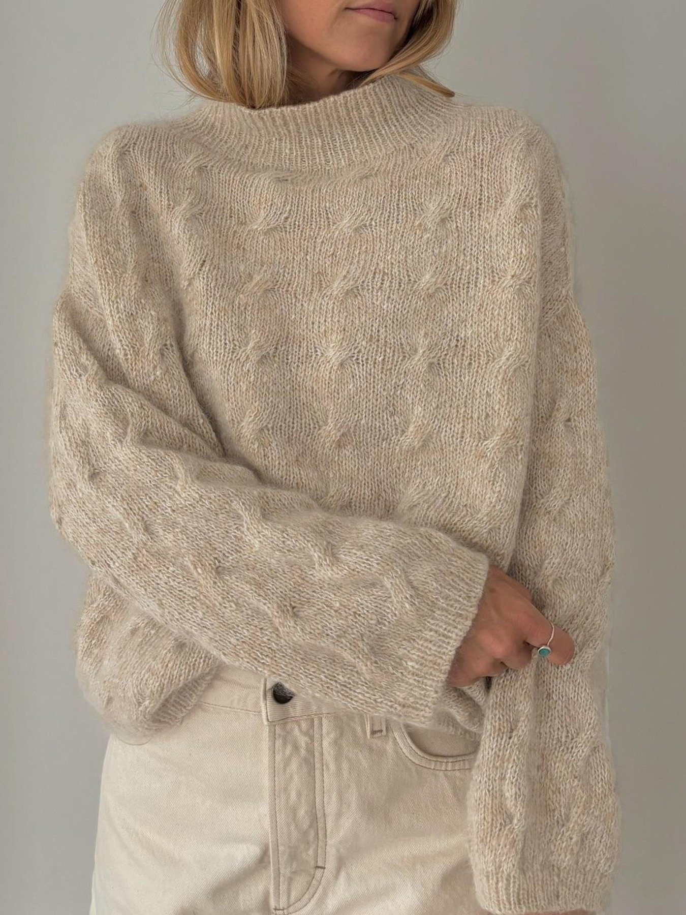 Plain Casual Crew Neck Sweater
