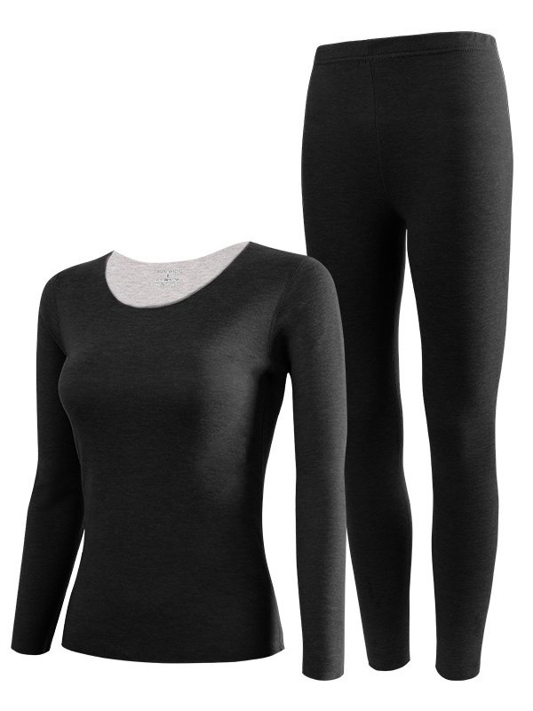 Women's Plain Daily5A antibacterial wool silk warm German velvet autumn clothes and autumn trousers Matching Set