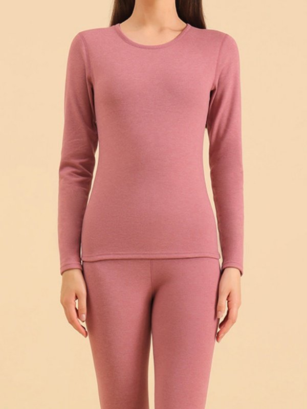 Women's Plain Daily5A antibacterial wool silk warm German velvet autumn clothes and autumn trousers Matching Set