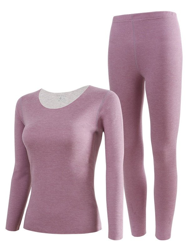 Women's Plain Daily5A antibacterial wool silk warm German velvet autumn clothes and autumn trousers Matching Set