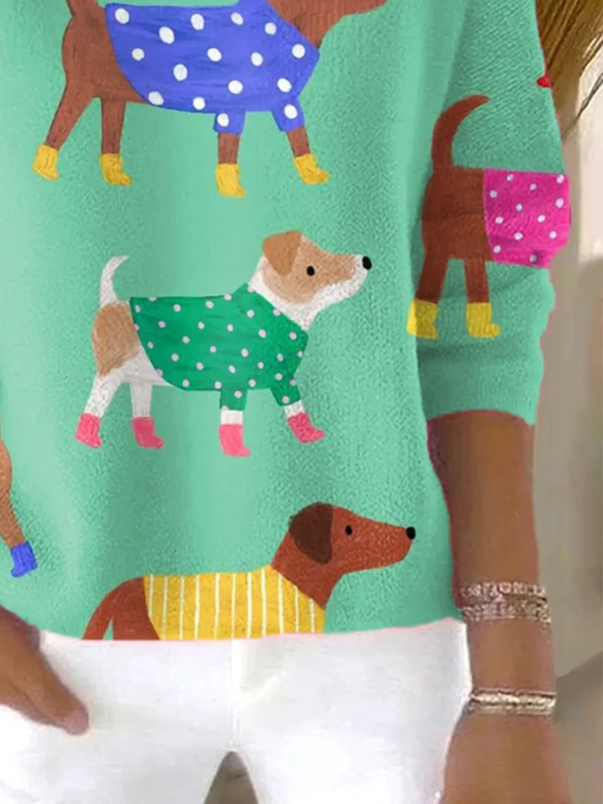 Dog Casual Cotton Shawl Collar Sweater