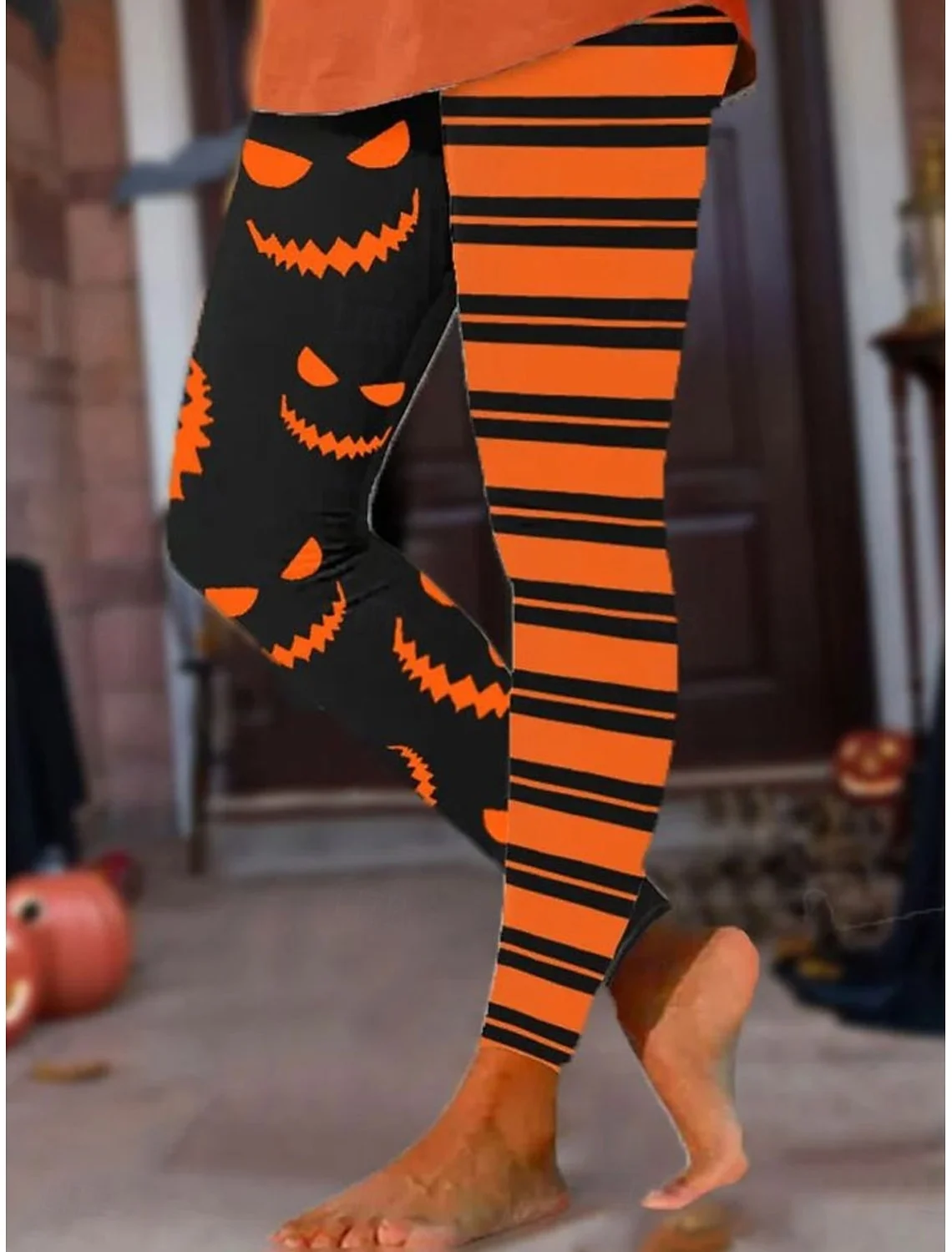 Women's Leggings Vacation Vintage Fashion Ankle-Length High WaistPantsHalloween