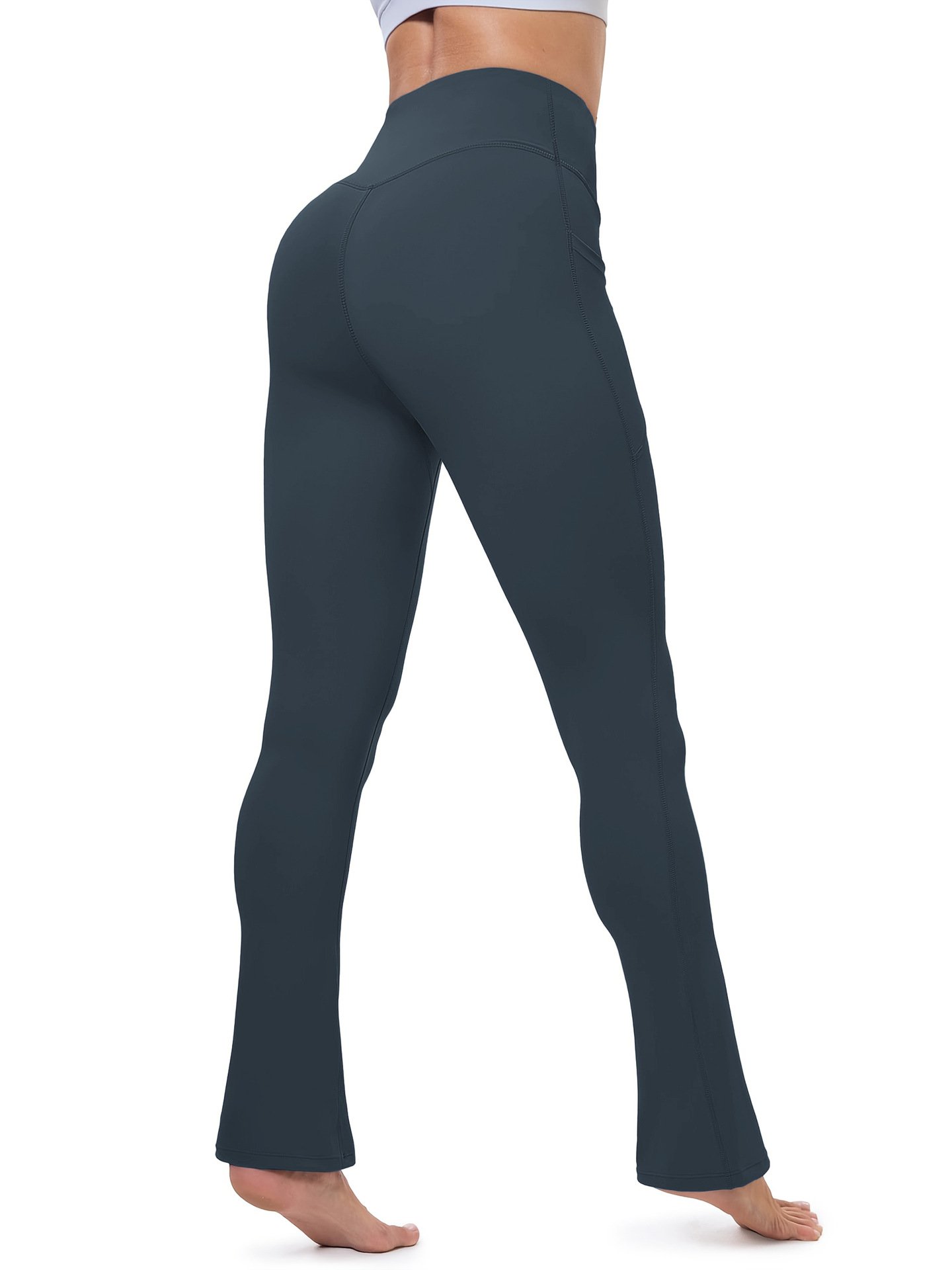 Autumn And Winter Brushed Velvet Flared Yoga Pants Slimming High Waist Hip Lifting Sports Pants