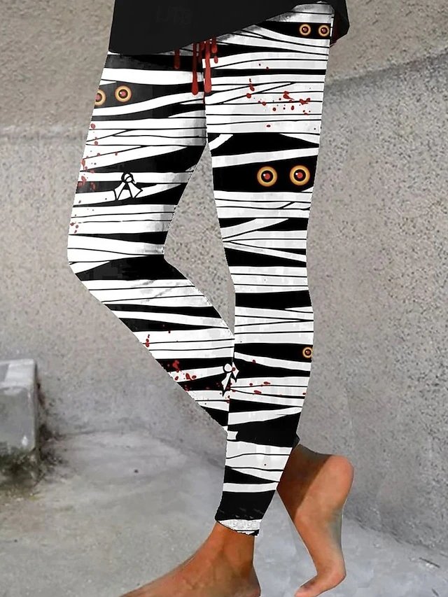 Women's Leggings Vacation Vintage Fashion Ankle-Length High WaistPantsHalloween