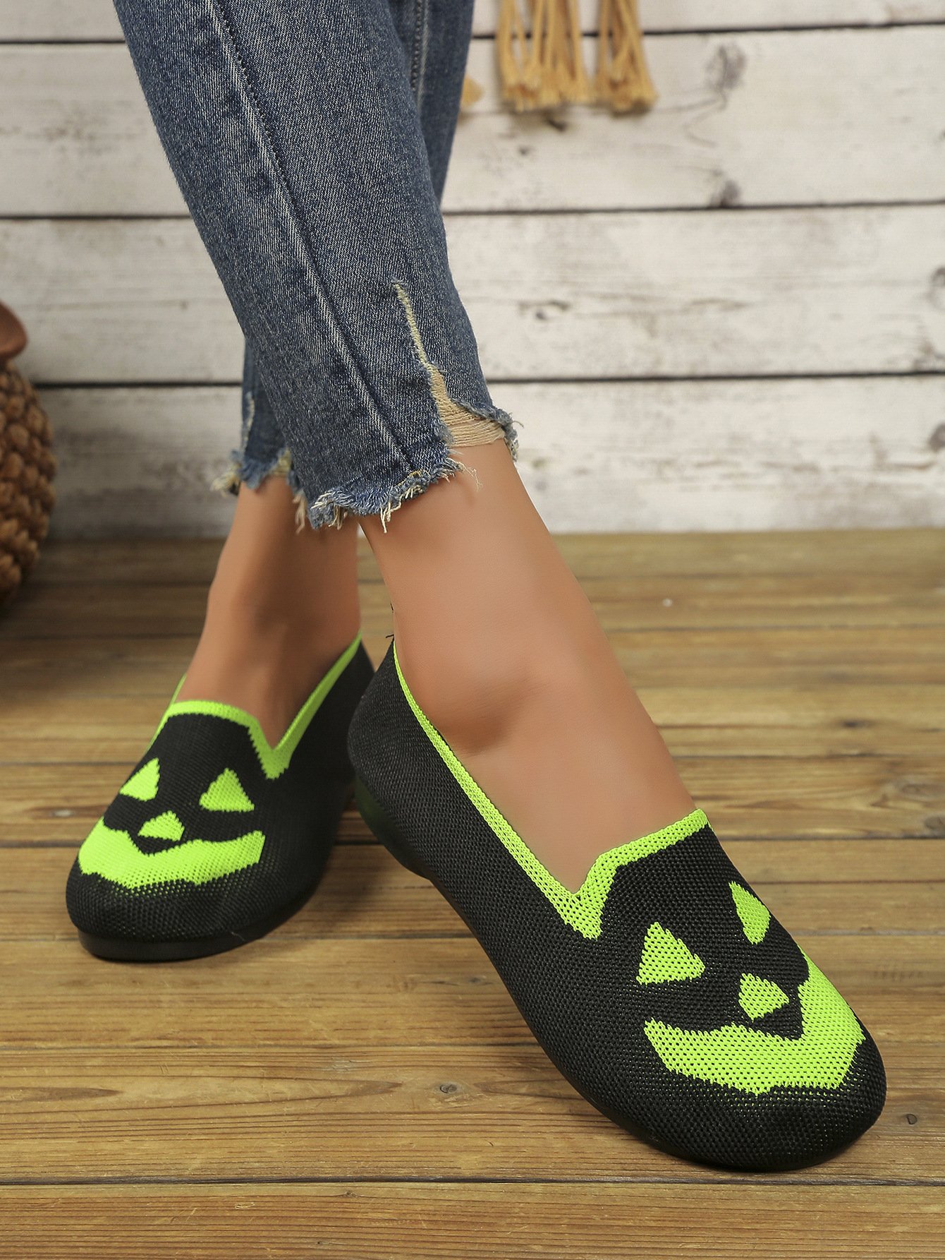 Canvas Casual Geometric All Season Shallow Shoes
