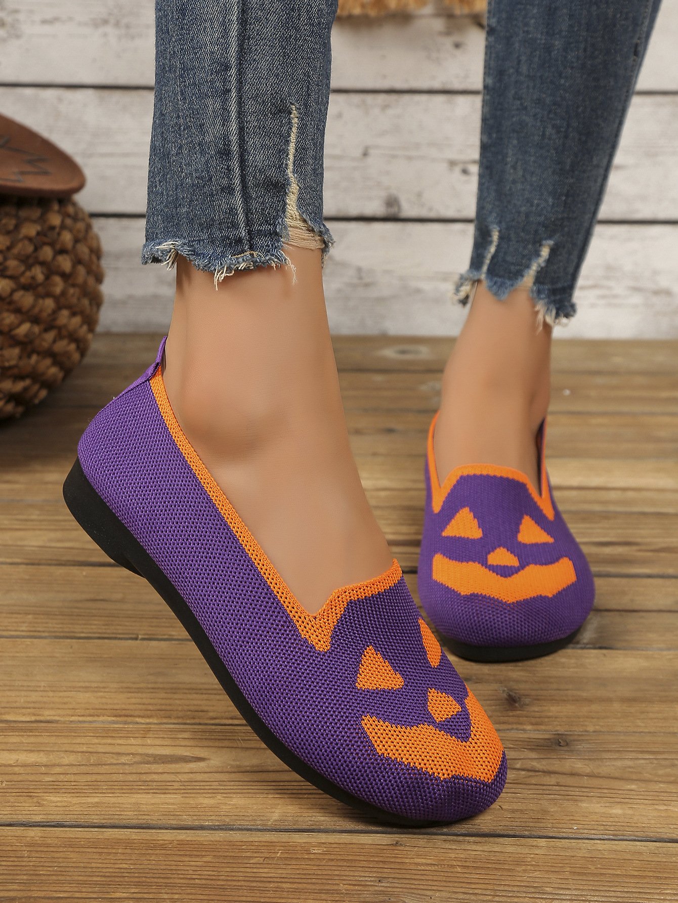 Canvas Casual Geometric All Season Shallow Shoes