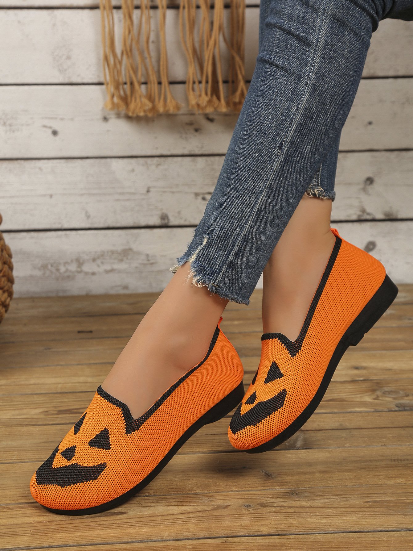 Canvas Casual Geometric All Season Shallow Shoes
