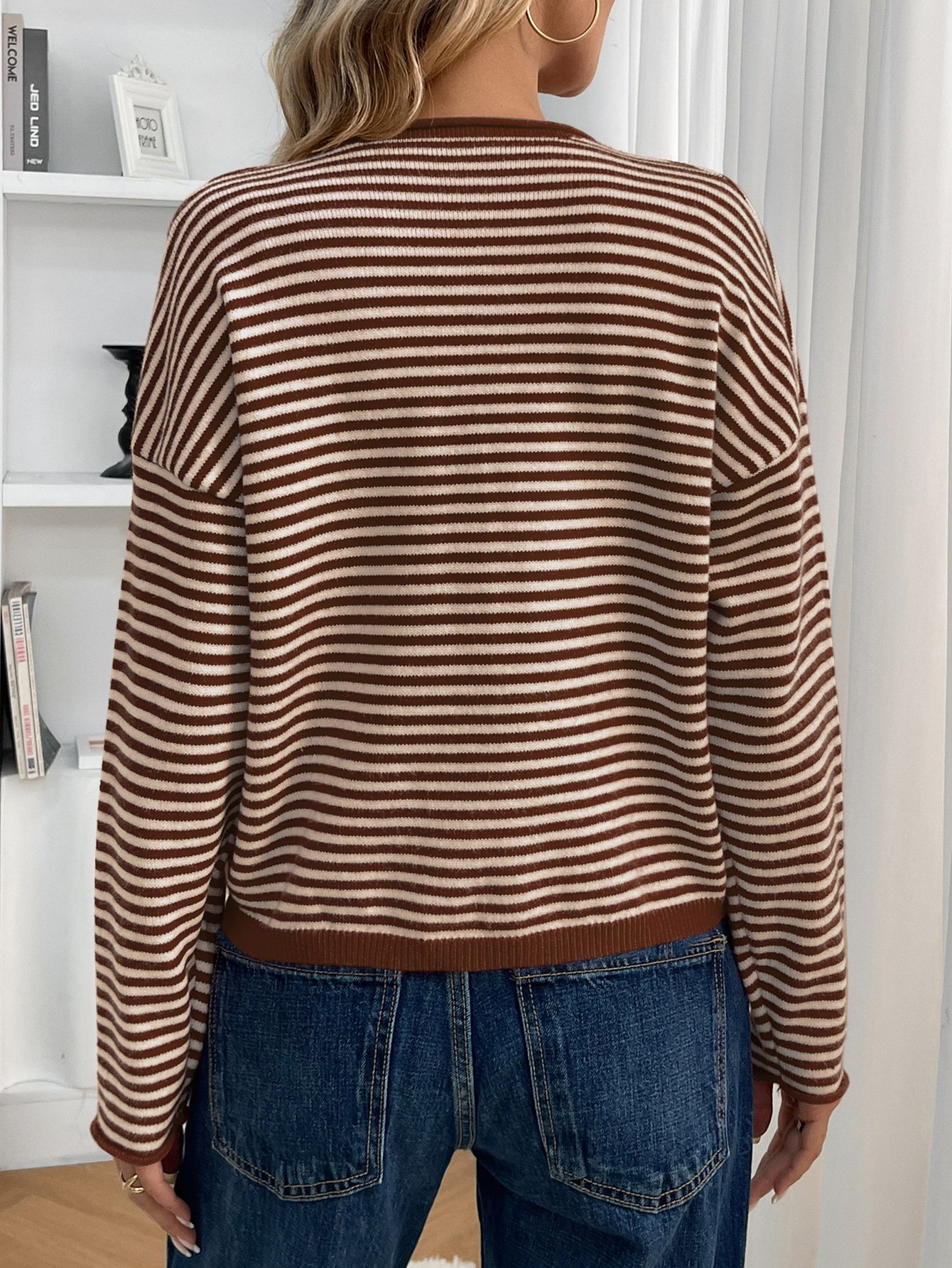Striped Casual Cardigan