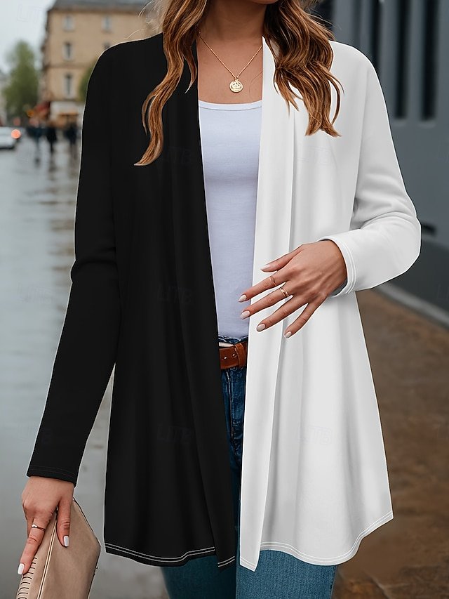 V Neck Vintage Cat Cotton Kimono