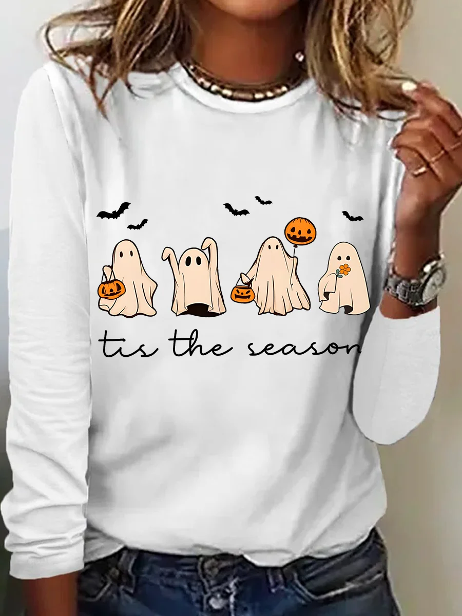 Women's Tis The Season Halloween Long Sleeve T-Shirt