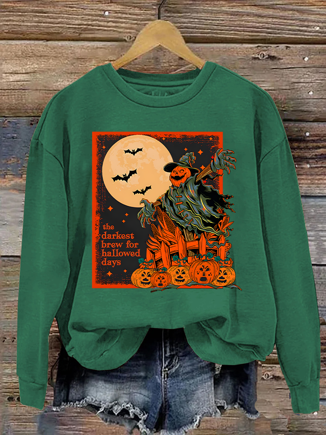 Women's Halloween Scarecrow Sweatshirt