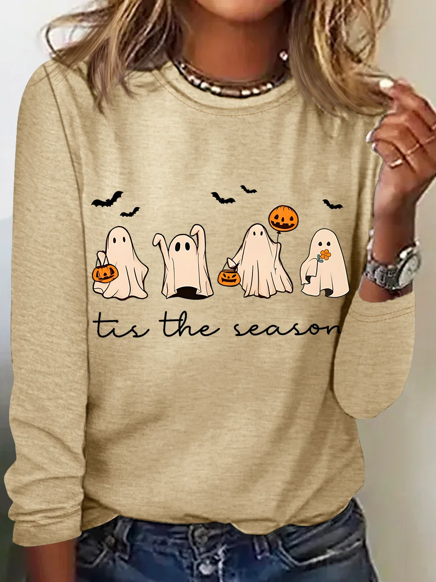 Women's Tis The Season Halloween Long Sleeve T-Shirt
