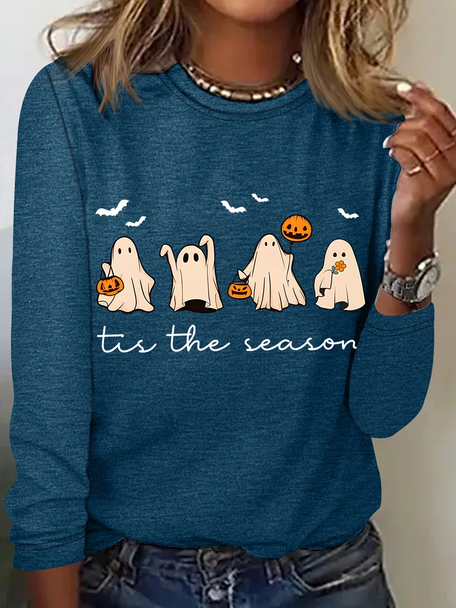 Women's Tis The Season Halloween Long Sleeve T-Shirt