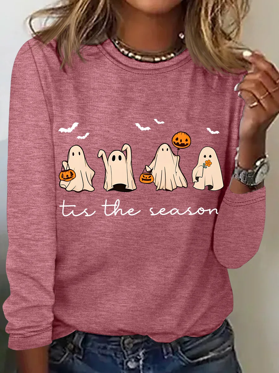 Women's Tis The Season Halloween Long Sleeve T-Shirt