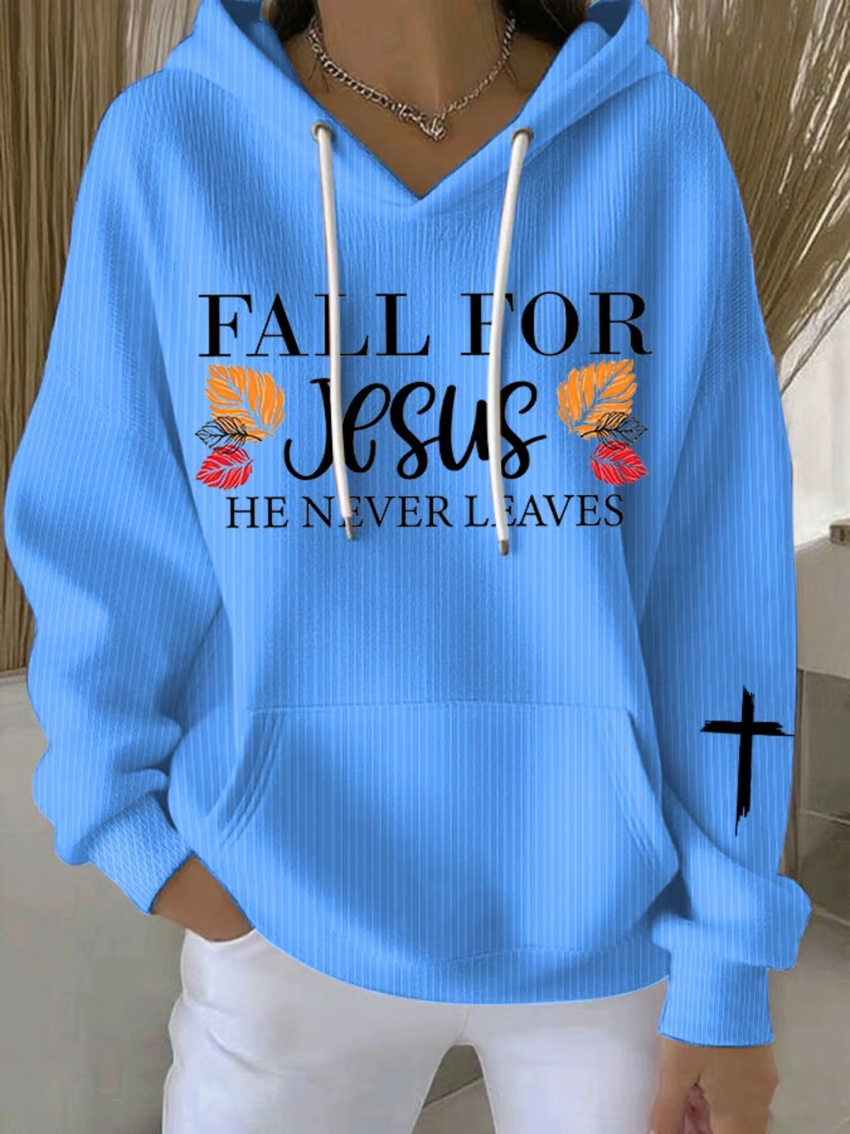 Regular Fit Casual Jesus Copy Hooded Hoodie