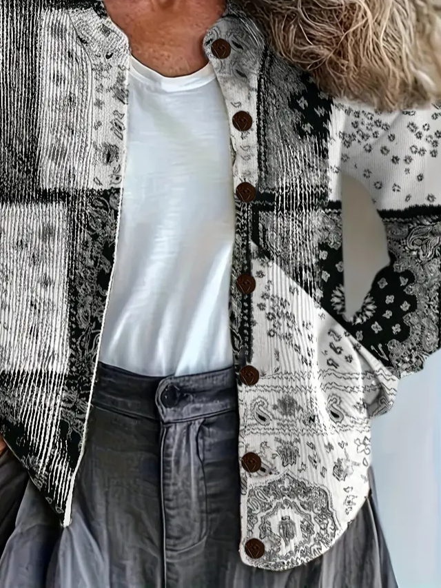 Casual Printing Cardigan