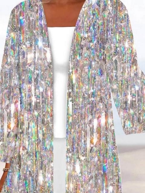 Vintage Others Gradient Pattern Kimono