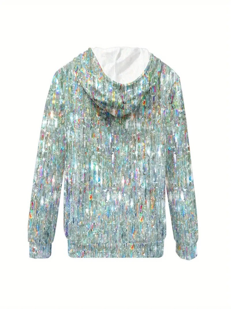 Casual Hoodie Geometric Jacket