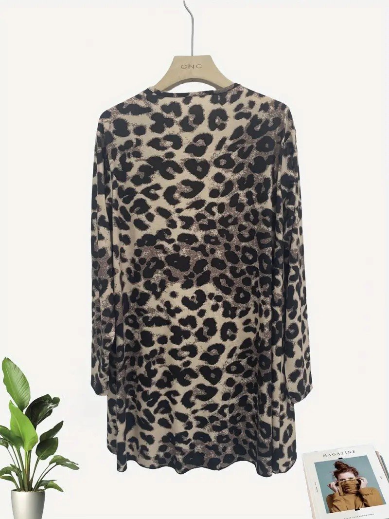 Women's Elegant Lightweight Cardigan Vintage Print Long Sleeve Jacket