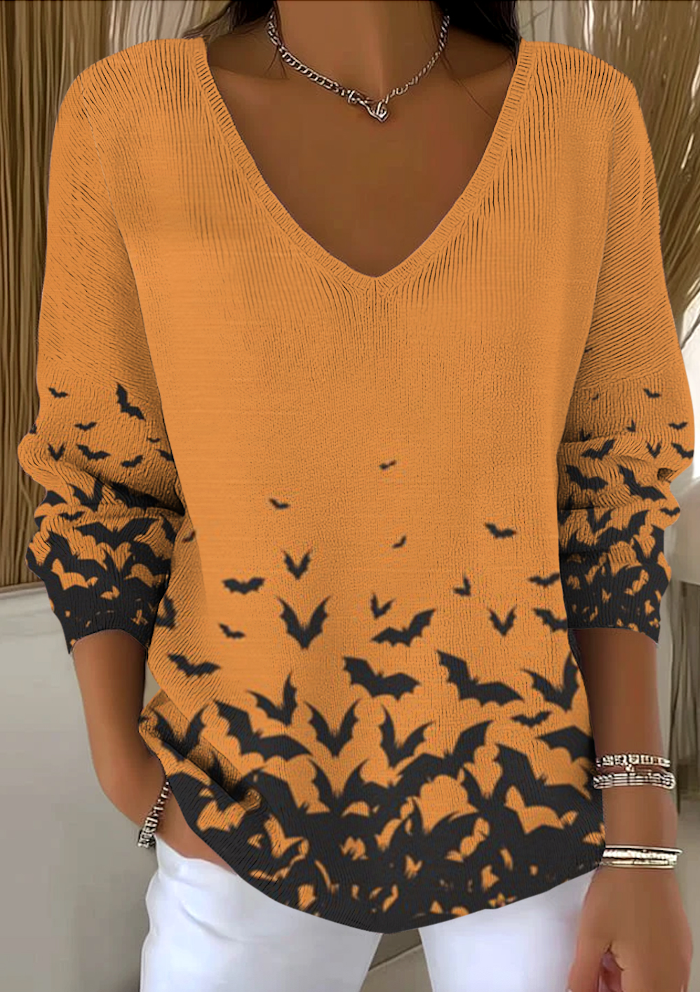 Halloween Casual Cotton Sweater